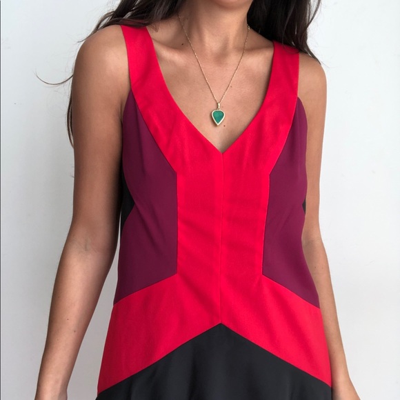 NWT JayGodfrey color blocked mini dress 4 - Picture 2 of 6
